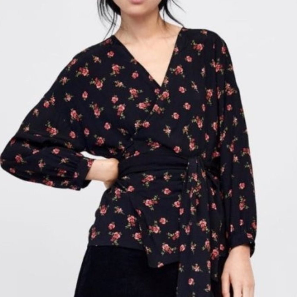 Zara Wrap Floral Top